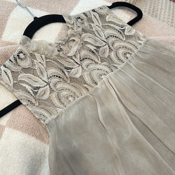 H trend made in Italy 100% silk lace crochet sleeveless blouse XS - Picture 6 of 6